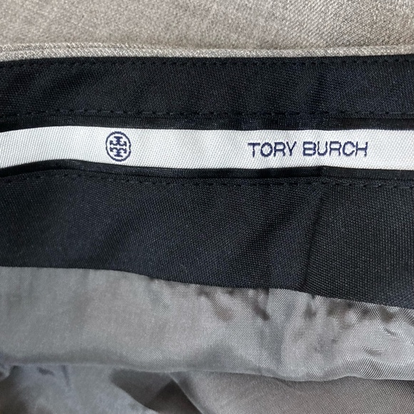 TORY BURCH Corinna Heather Gray Straight Leg Wool Blend Career Dress Pants - Picture 8 of 13